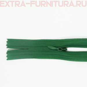 Молния потайная  № 3, 20 см, цв. 258 зеленый п/э пл.9,3 гр/м