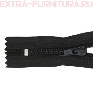 Молния Спираль неразъёмная Т5, дл.20 см, цв. 322 черный