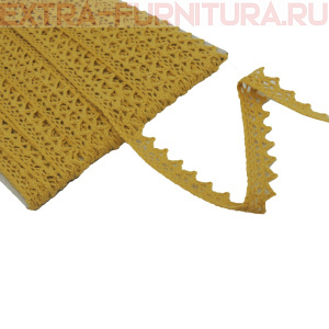 Тесьма вязаная арт.TBY-5036.34 шир.10мм, цв.34 желтый, уп.10м