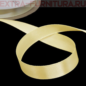 Лента атласная 12 мм цв. 012 светло-желтый рул. 27,42м