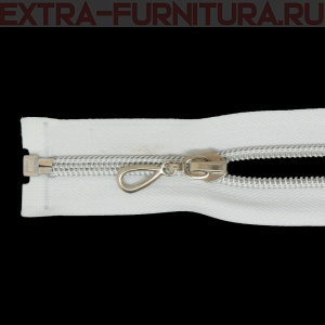 Молния спираль декор Т7 30см цв.белый/серебро