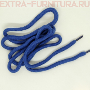 Шнурки круглые 130 см, Хлопок, цв.синий