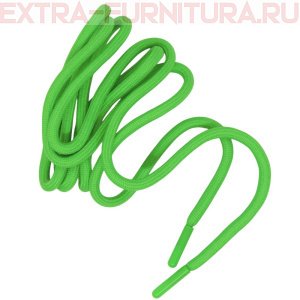 Шнурки круглые 150см, шир.6мм, цв.334 салатовый, пласт.наконечник, уп.100шт