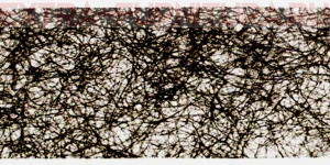 Паутинка клеевая шир.25мм, цв.черный, рул.100м, пл.23гр/м