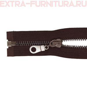 Молния Металл Т8 1 замок, 65 см, оксид, цв. коричневый