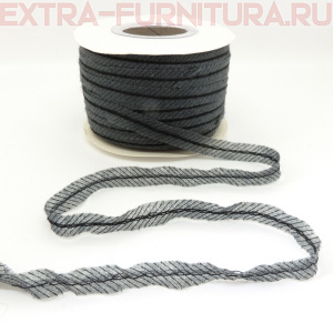 Лента нитепрошивная клеевая, по косой с нитью, арт.5710G шир. 10 мм цв.серый ,уп. 100 м