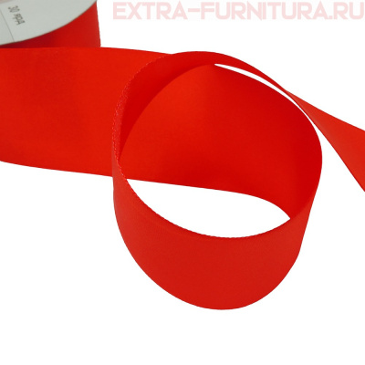 Лента атласная 50 мм цв.078 красный рул.27,42м