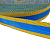 Стропа двухцветная, шир.30мм, цв. желтый/синий, уп.25м, пл. 17 гр/м