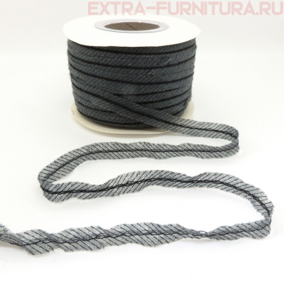 Лента нитепрошивная клеевая, по косой с нитью, арт.5710G шир. 10 мм цв.серый ,уп. 100 м