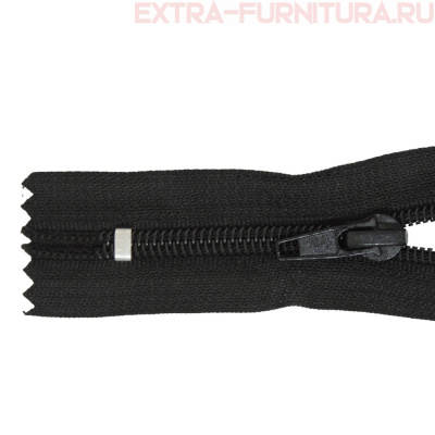 Молния Спираль неразъёмная Т5, дл.22 см, цв. 322 черный