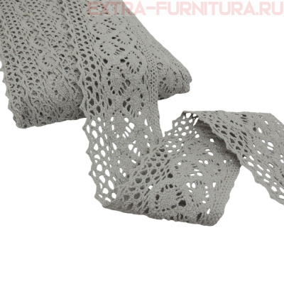 Тесьма вязаная арт.TBY-6368.25 шир.50мм, цв.25 светло-серый, уп.10м