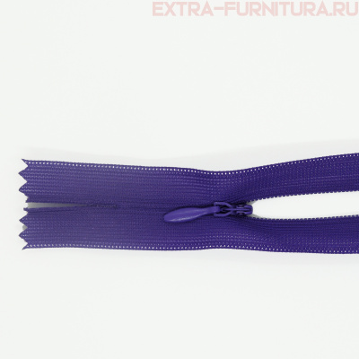 Молния потайная № 3, 50 см, цв. 170 темно-фиолетовый п/э пл.9,3 гр/м