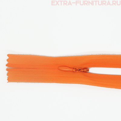 Молния потайная  № 3, 20 см, цв. 157 оранж п/э пл.9,3 гр/м